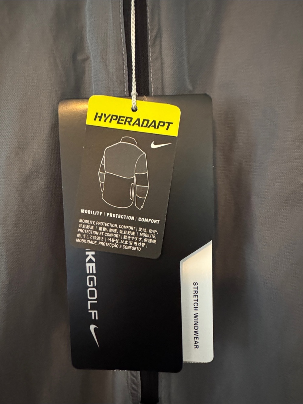 NIKE GOLF HyperAdapt Half Zip Grey Black Pullover Wind Jacket NWT Mens Large - Picture 2 of 12